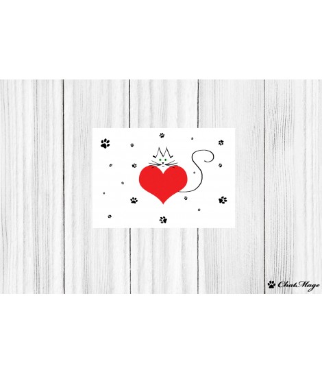 Postcard ChatMage "The heart on the paw" Postcard ChatMage "The heart on the paw"