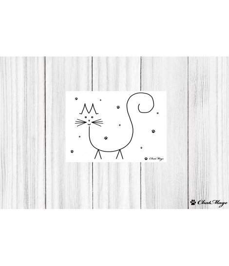 Carte postale, carte postale chat, ChatMage, carte postale noir et blanc, pattes de chat, minimalist Carte postale, carte postale chat, ChatMage, carte postale noir et blanc, pattes de chat, minimalist