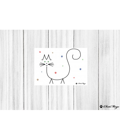 Carte postale, carte postale chat, ChatMage, carte postale minimaliste, pattes de chat Carte postale, carte postale chat, ChatMage, carte postale minimaliste, pattes de chat