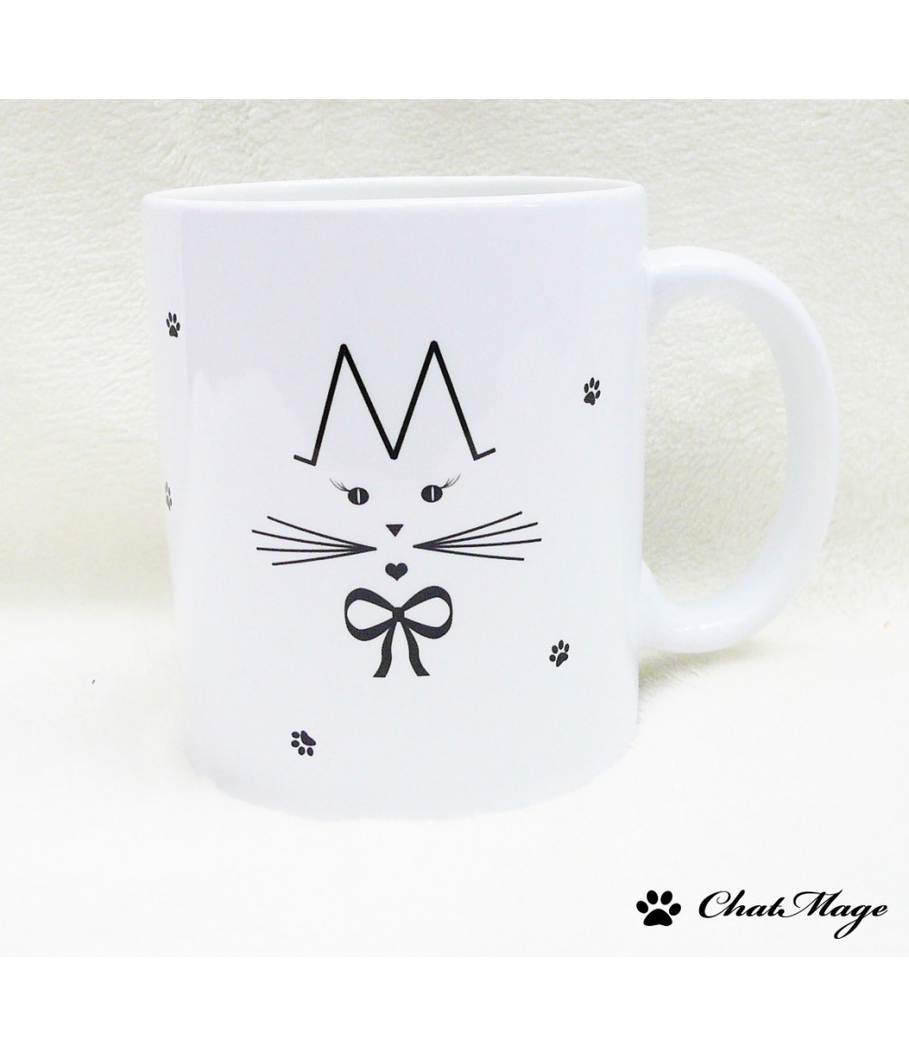 Mug Cat Coffee Lady Chatmage Personnalized Mug Chatmage Cat Personalized Customizable Paws